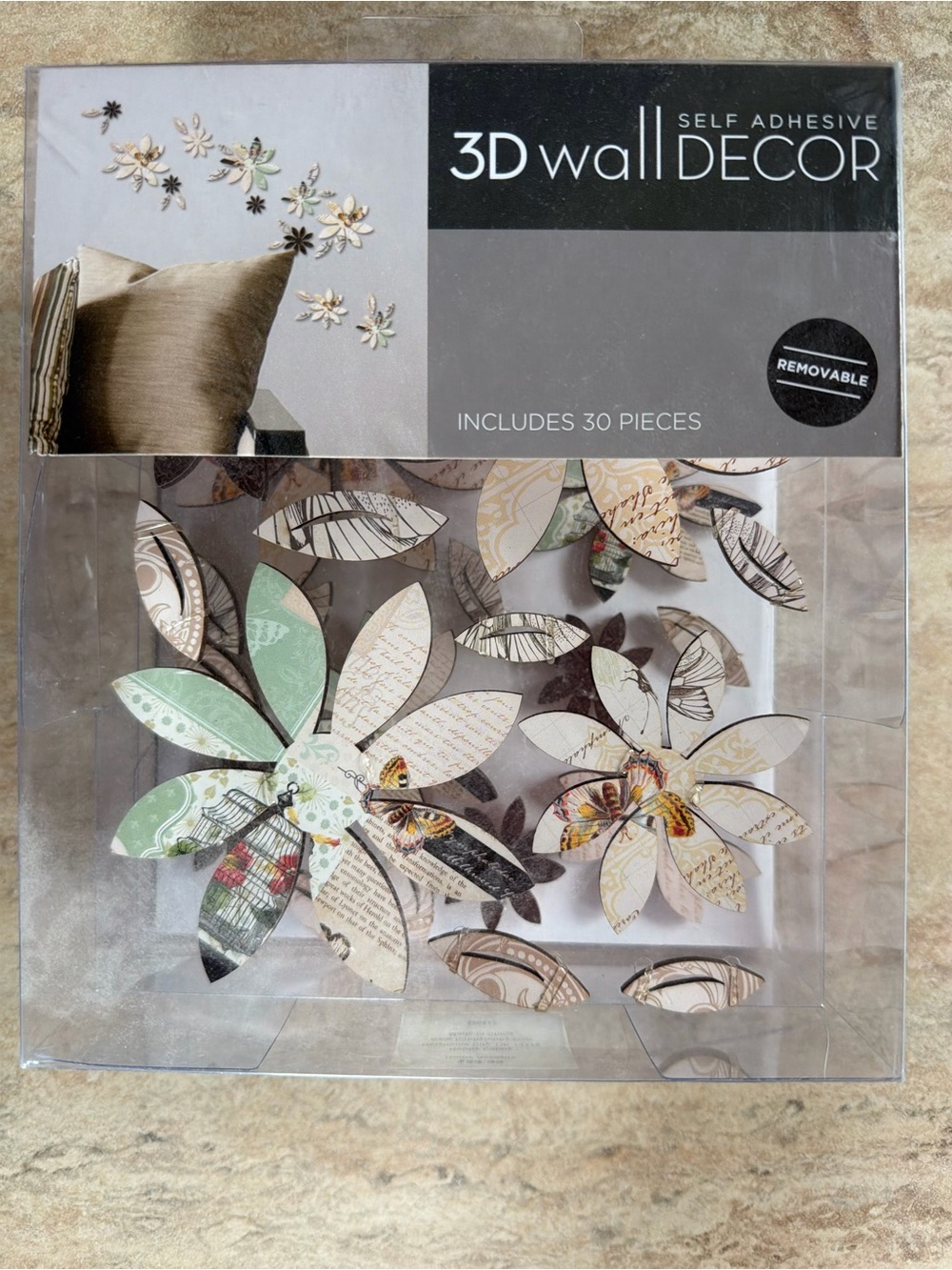 3D Wall Decor Self-Adhesive Floral Accents